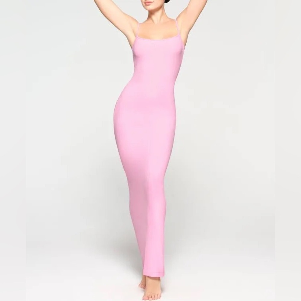 SKIMS Pink Maxi Dress